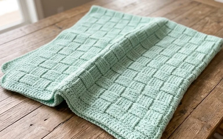Crochet Basket Weave Blanket: Easy Free Pattern Guide
