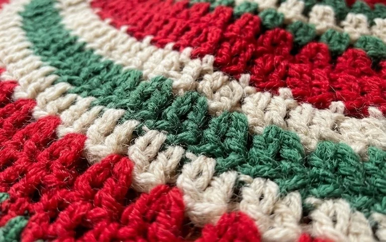 Colorful Christmas Tree Skirts – Free Crochet Patterns