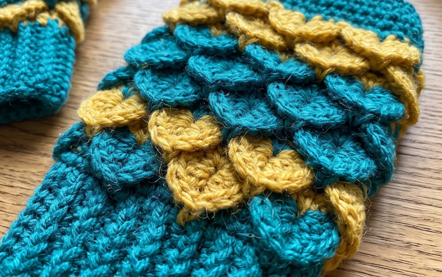 Dragon Scale Fingerless Gloves Crochet Patterns