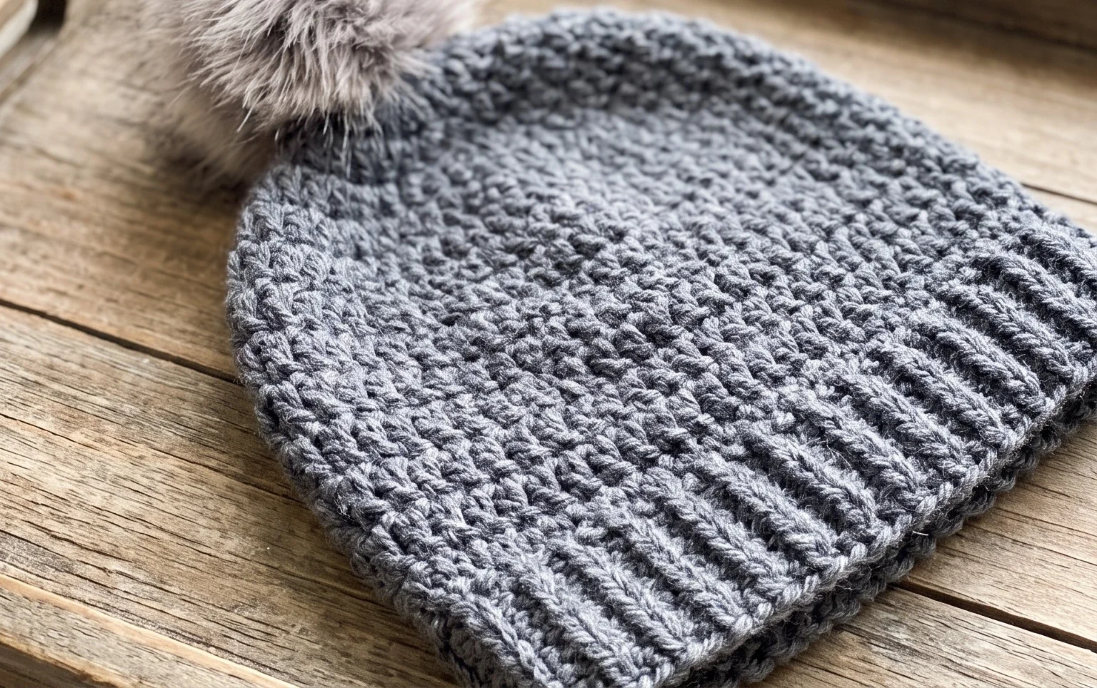 Easy Winter Slouch Beanie Hat for Women Free Crochet Pattern