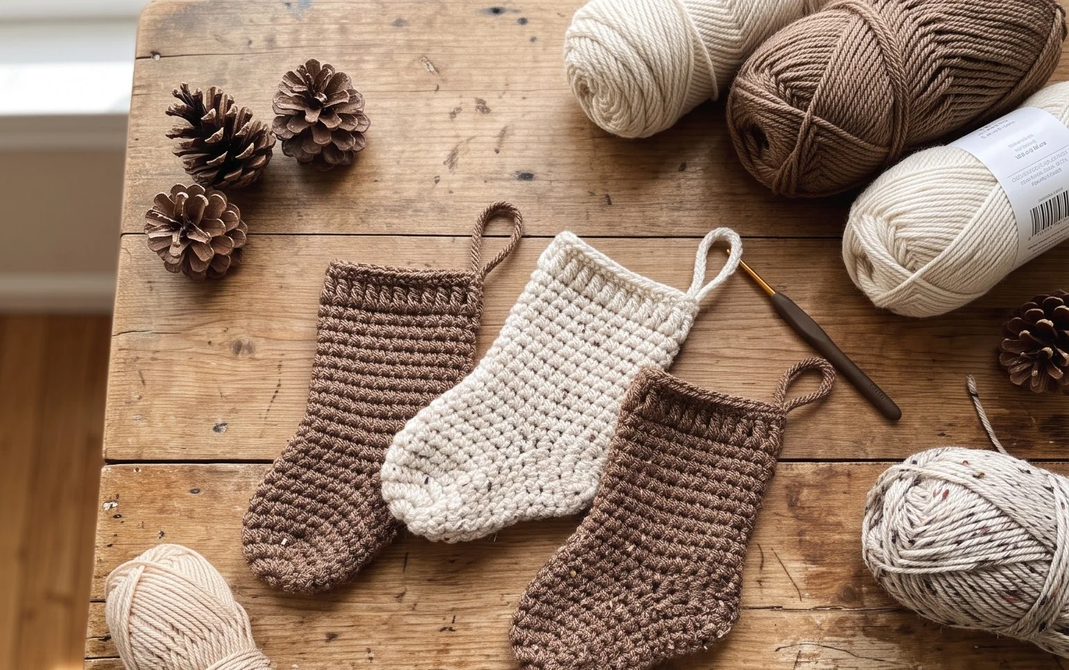 Mini Crochet Gift Card Stockings: Free Beginner Pattern